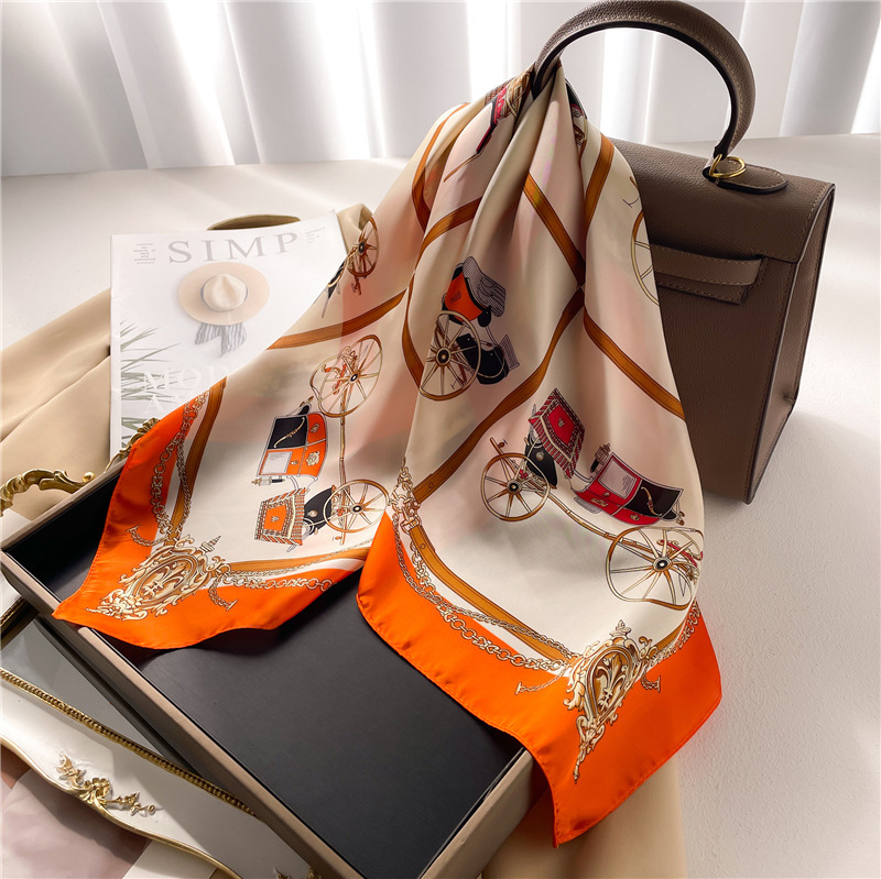 27 inch 70cm High quality Women Scarves Wrap Neckerchief Square Stain Silk Scarves