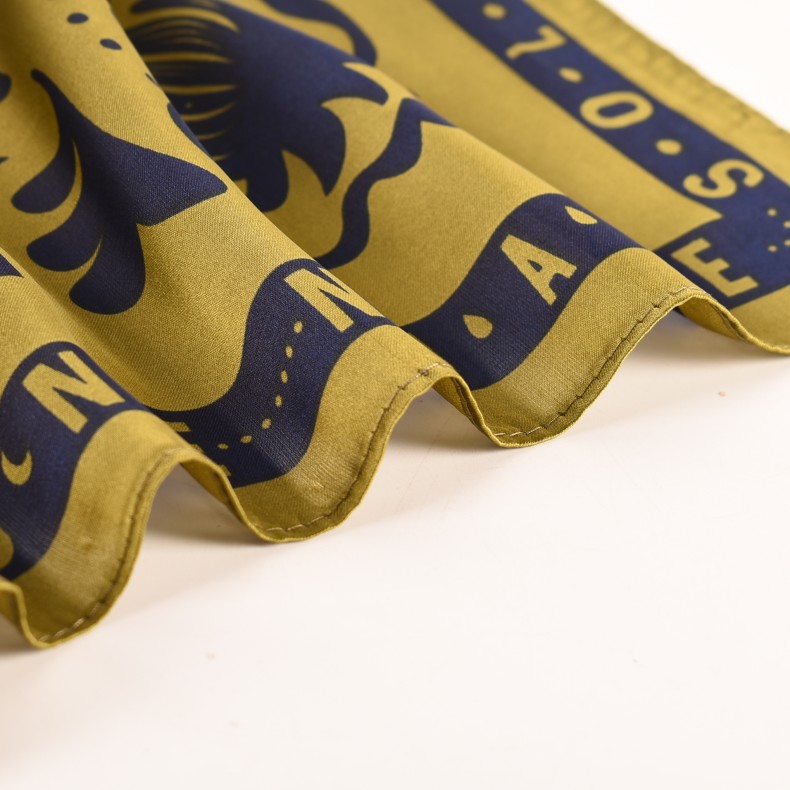 Light luxury Plain style 70*70 CM long scarf for women  direct flower pattern digital printing scarf for women