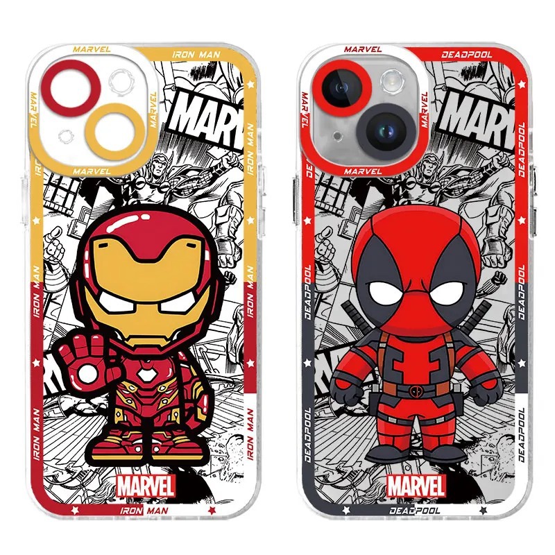 Anime Spiderman Design Laser Print Cartoon Mobile Phone Case For Iphone 15 Pro Max 14 13 12 11 Xs Xr Hard Back Cover