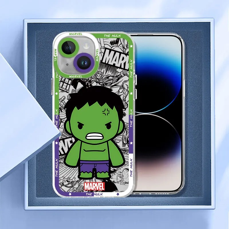 Anime Spiderman Design Laser Print Cartoon Mobile Phone Case For Iphone 15 Pro Max 14 13 12 11 Xs Xr Hard Back Cover