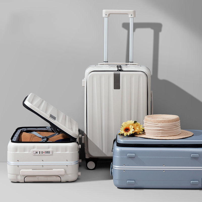 Compartment Suitcase with Front Lid for Easy Access Luggage