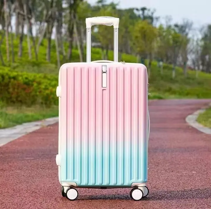 Pretty Pastel Compact Suitcase with Bag-hook Built In