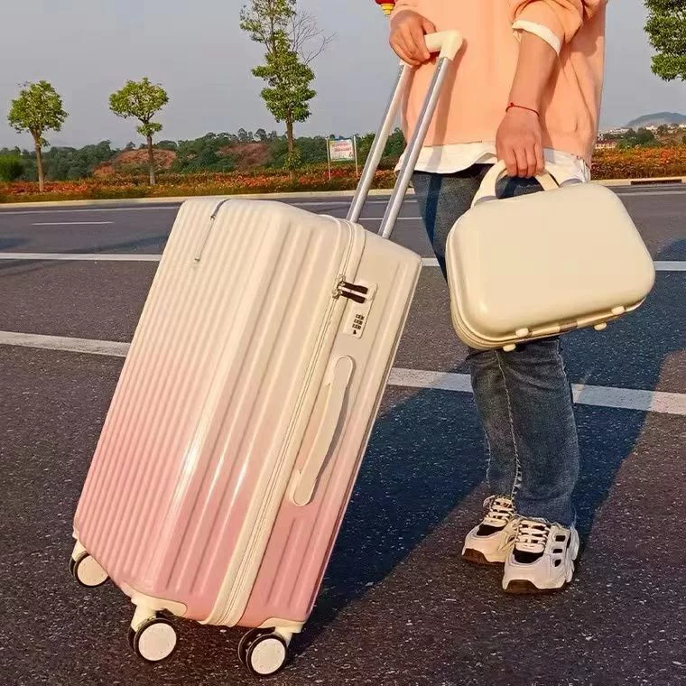 Pretty Pastel Compact Suitcase with Bag-hook Built In