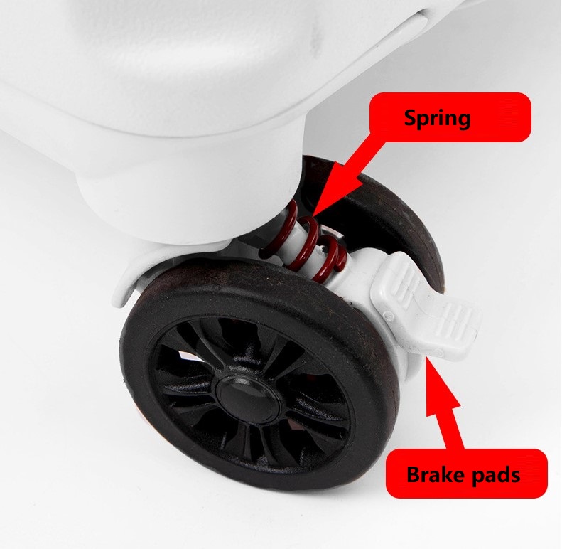 USB-C Charging Luggage with Five Wheels, Cup Holder, and TSA Lock