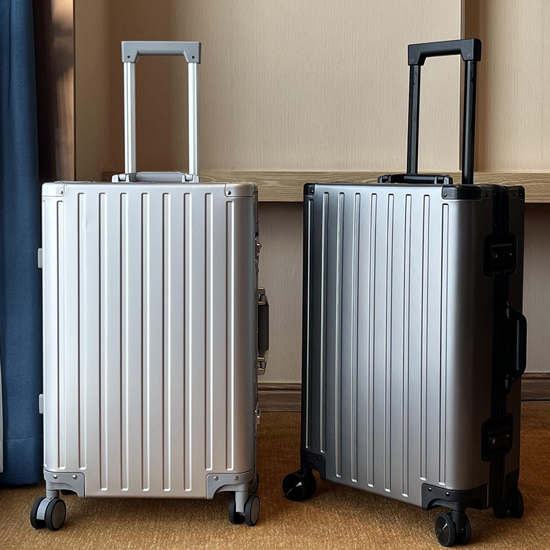 20 inches Spinner Carry on Luggage Suitcase, Double TSA Locks Pailox Metal Aluminium Frame Luggage Zipperless Luggage