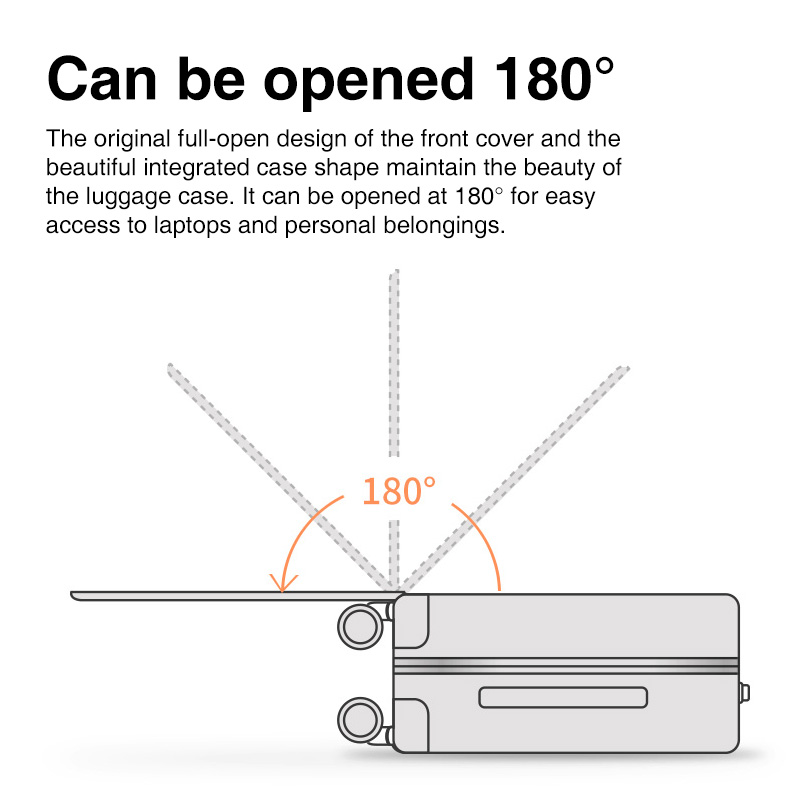 Mixi  Front Open Universal Wheel Spinner Hard Shell Luggage Suitcase Set for Travel Carry-On