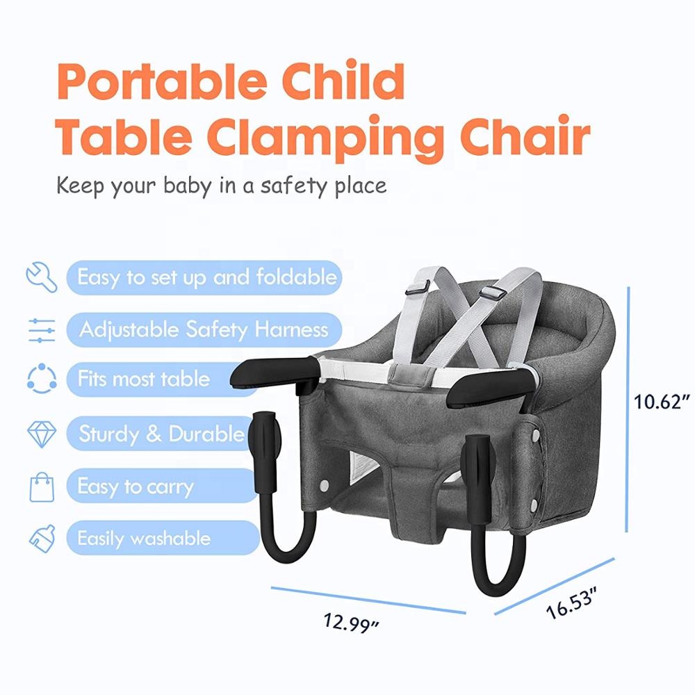 Hanging Portable Foldable Travel Hook On Dining Table Kids Baby Feeding High Chair