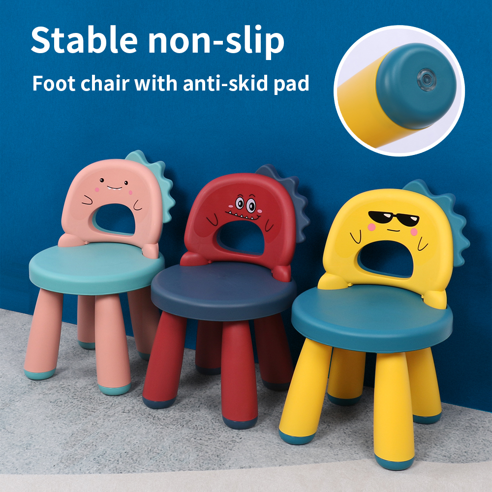 EN17191 Child Dinosaur Stool Plastic Kindergarten Baby Chair Cartoon Kids Chair