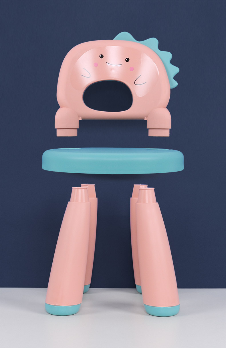 EN17191 Child Dinosaur Stool Plastic Kindergarten Baby Chair Cartoon Kids Chair