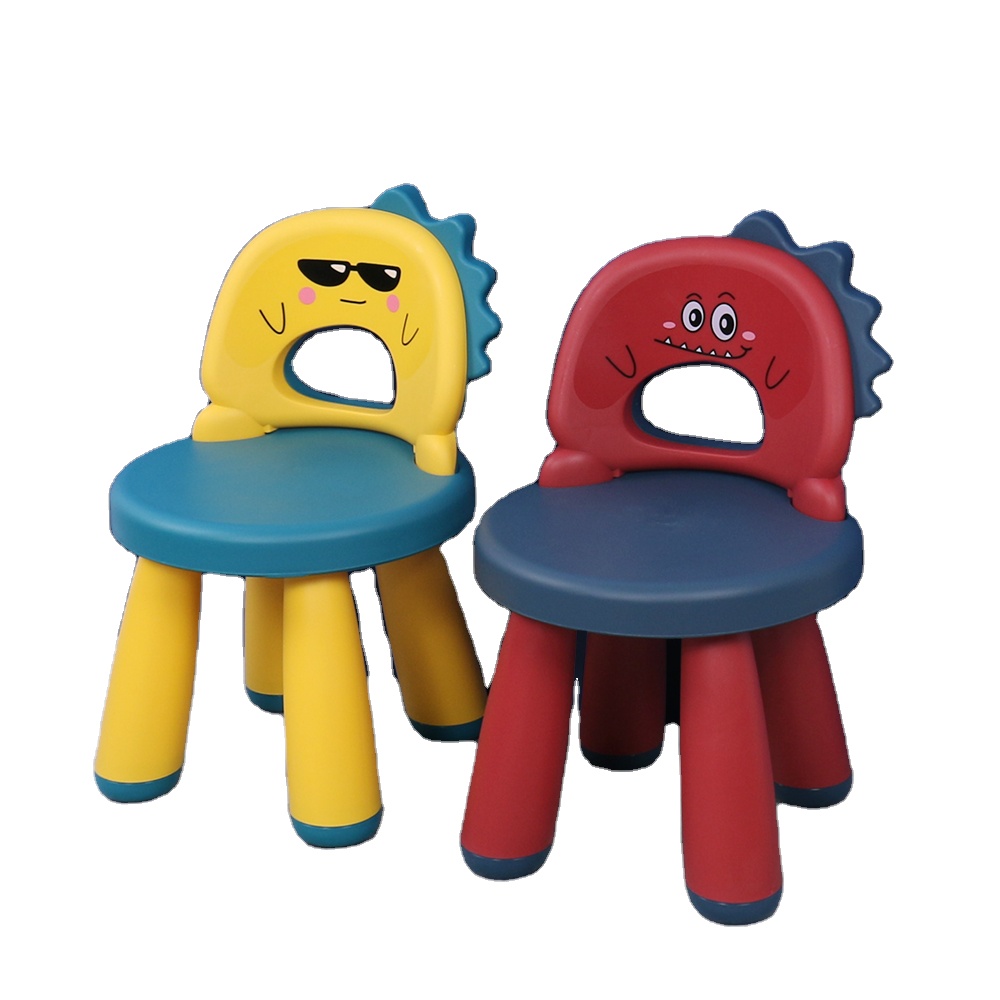 EN17191 Child Dinosaur Stool Plastic Kindergarten Baby Chair Cartoon Kids Chair