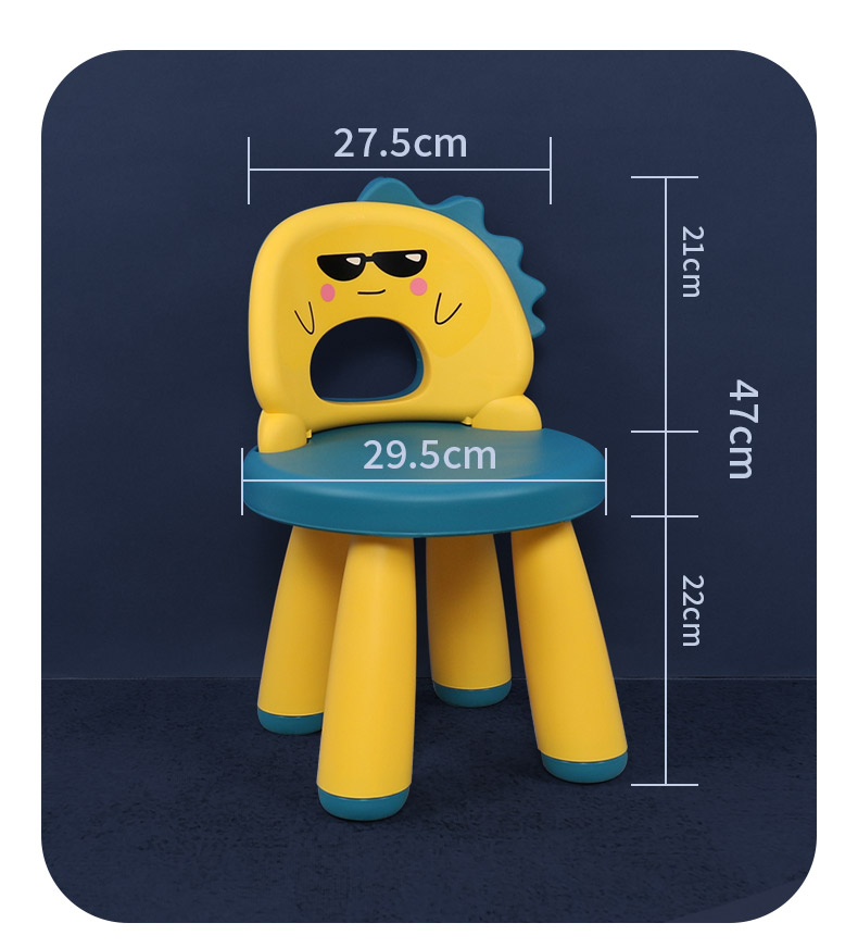 EN17191 Child Dinosaur Stool Plastic Kindergarten Baby Chair Cartoon Kids Chair