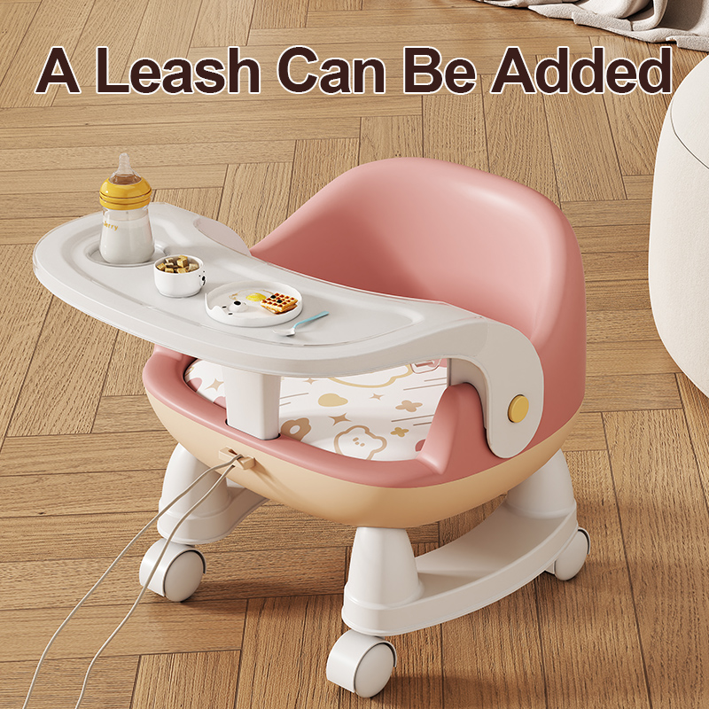 New Design  Multifunction Baby Feeding Chair Anti Slip Baby Chair With Wheel And Music