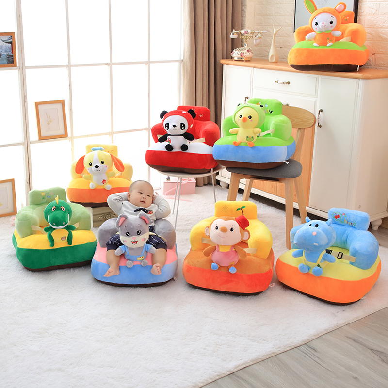 Cute Cartoon Lazy Sofa  Plush Foldable Kids Sofa Backrest Armchair For  Children Sofa Bed