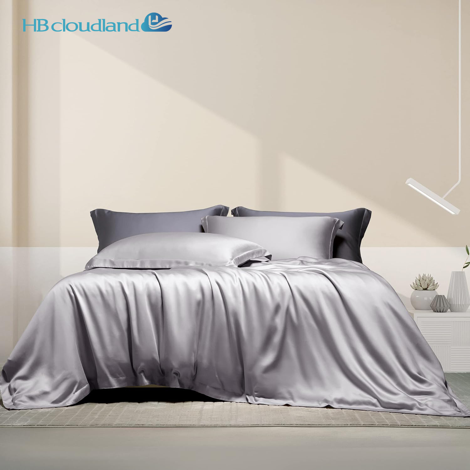 Luxurious Vegan Silk Tencel Bedding Set - Includes Silk Pillowcases and Sheets