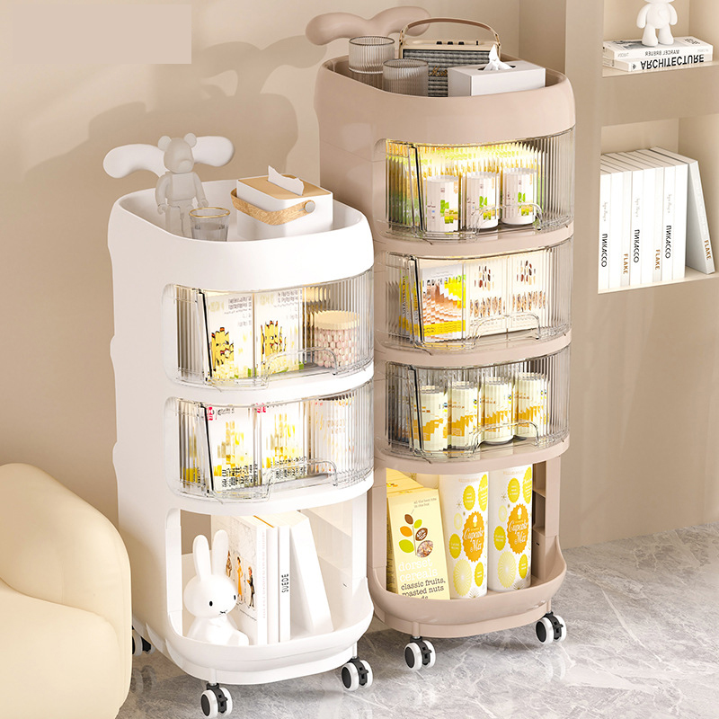 Baby Product Storage Rack Plastic Trolley With Removable Mobile Drawers