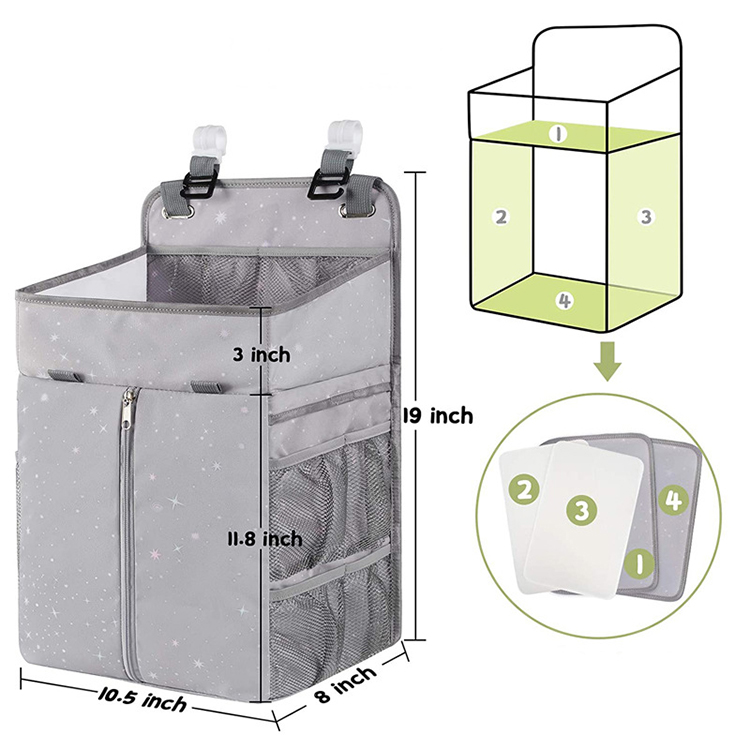 Baby Oxford Diaper Caddy Hanging Storage Bag