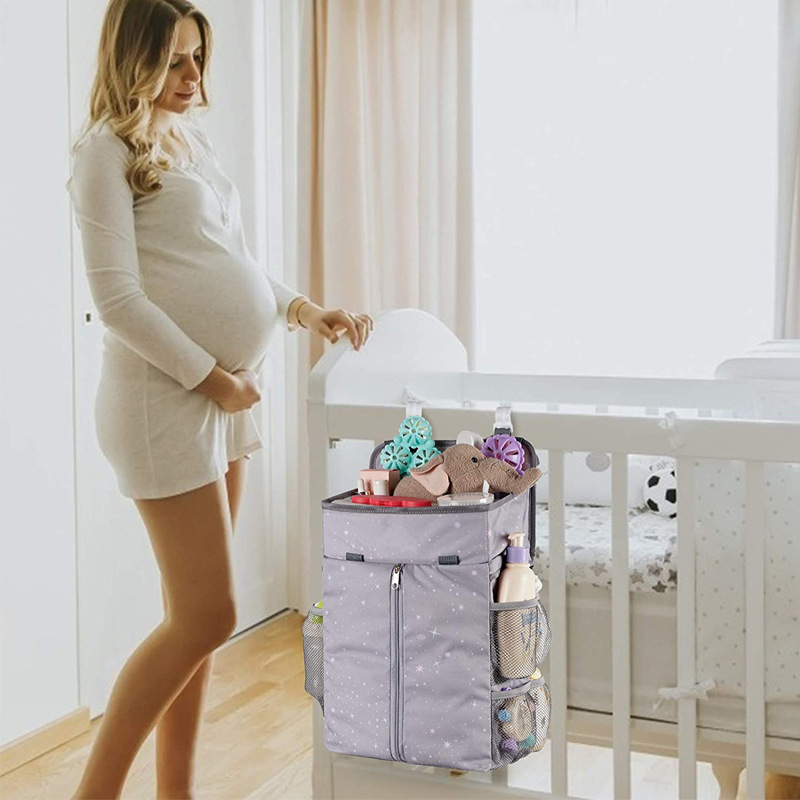Baby Oxford Diaper Caddy Hanging Storage Bag