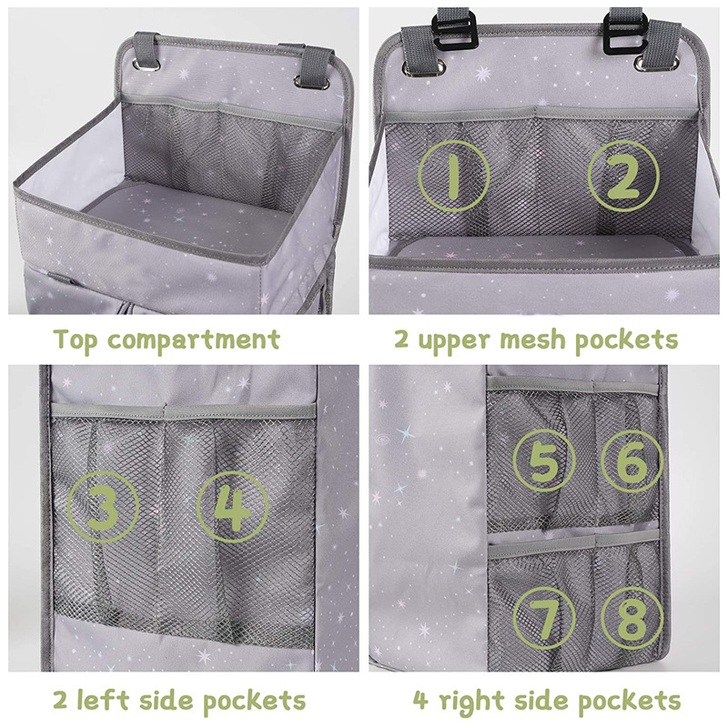 Baby Oxford Diaper Caddy Hanging Storage Bag