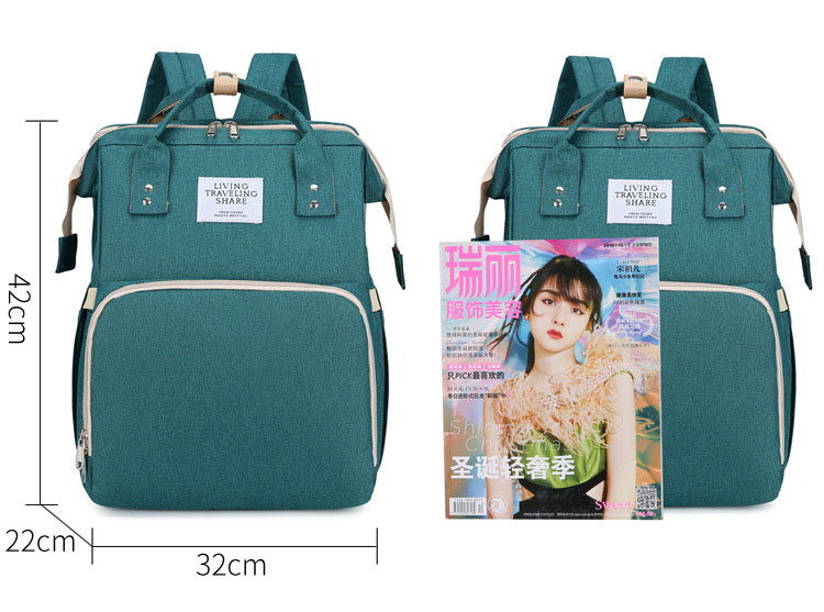 Portable Folding Crib 7-in-1 Baby Waterproof Diaper Bag