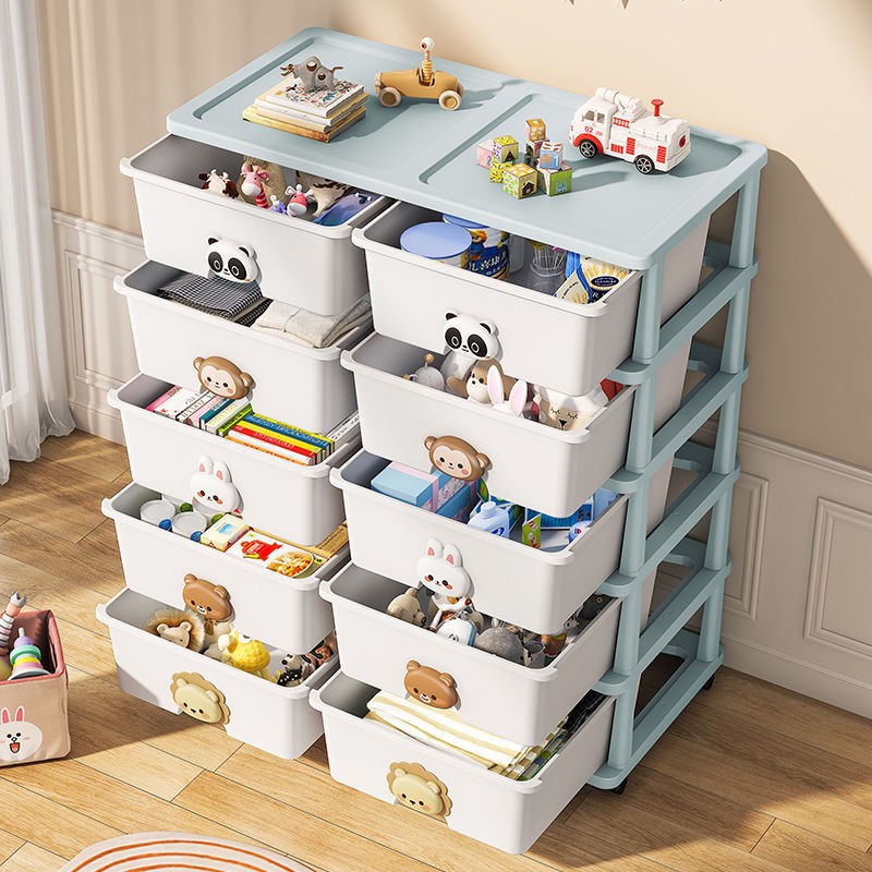 Cute Cartoon Multi-tier Storage Cabinet With Drawers