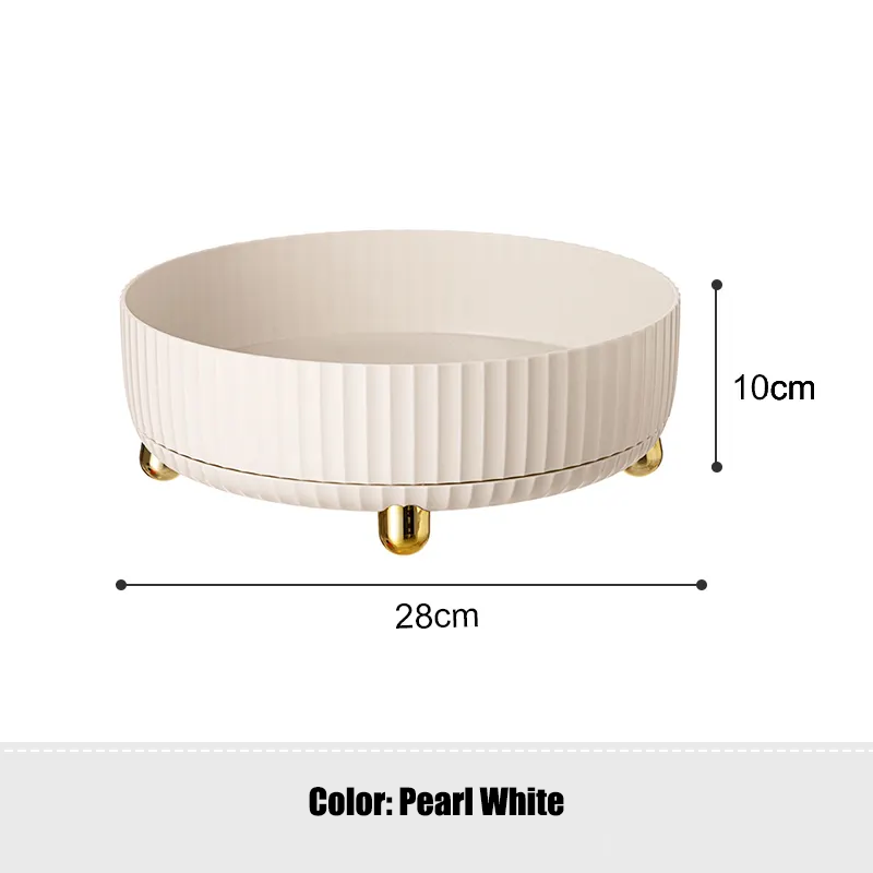 Multi-functional 360-Degree Rotating Storage Box Rack Shelf Turntable Organizer for Cosmetics, Seasoning Bottles