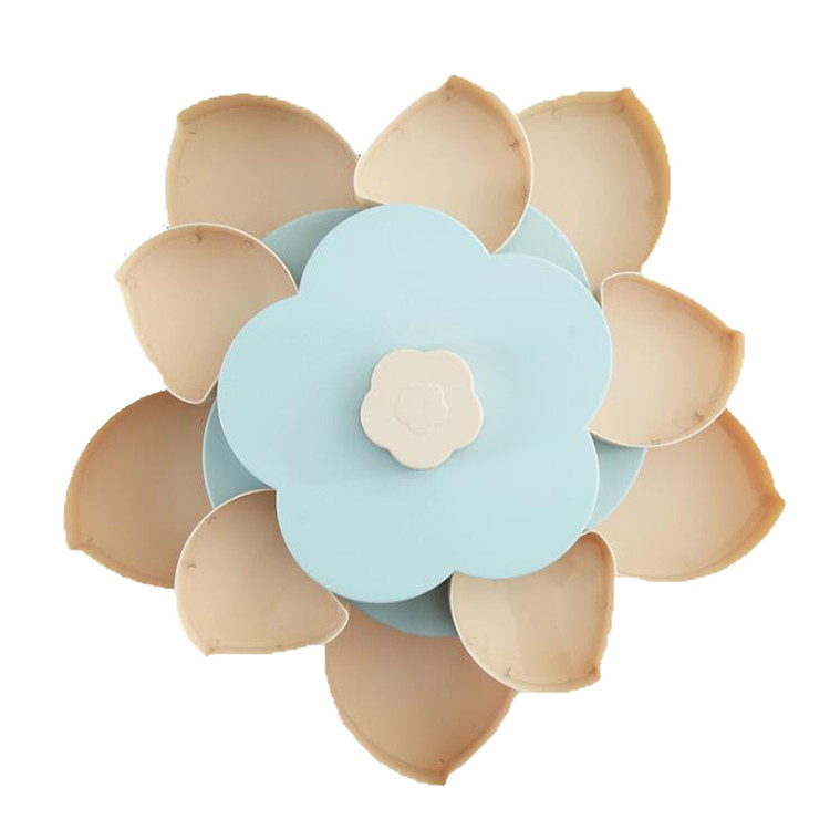 Petal Rotating Candy Dish Dried Fruit Plate Snacks Storage Tray