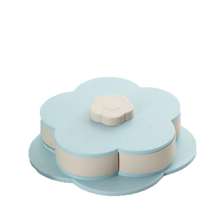 Petal Rotating Candy Dish Dried Fruit Plate Snacks Storage Tray