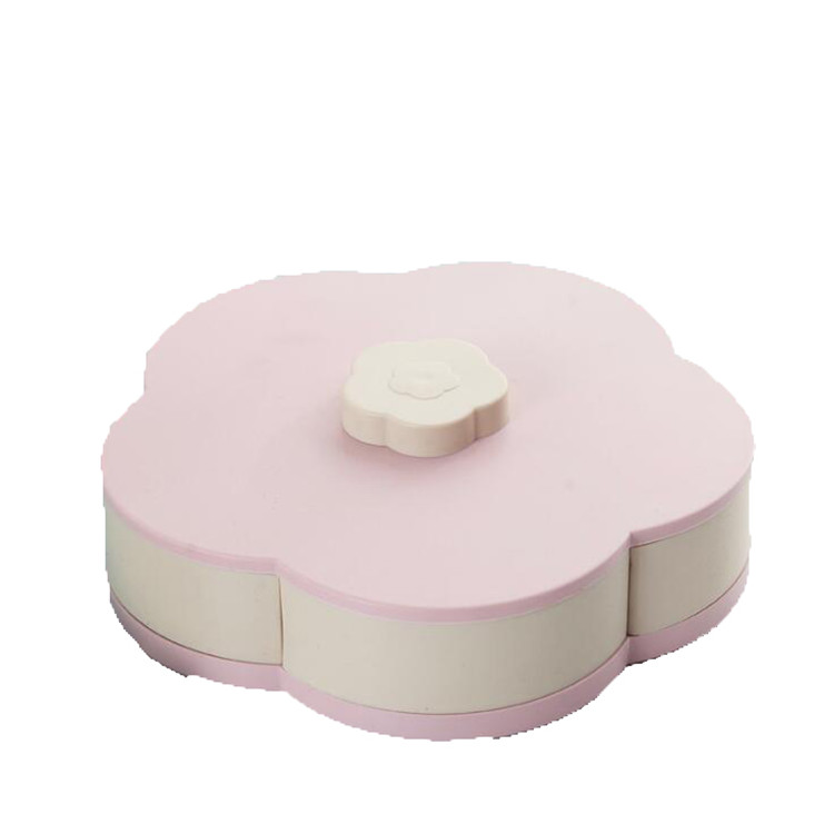 Petal Rotating Candy Dish Dried Fruit Plate Snacks Storage Tray