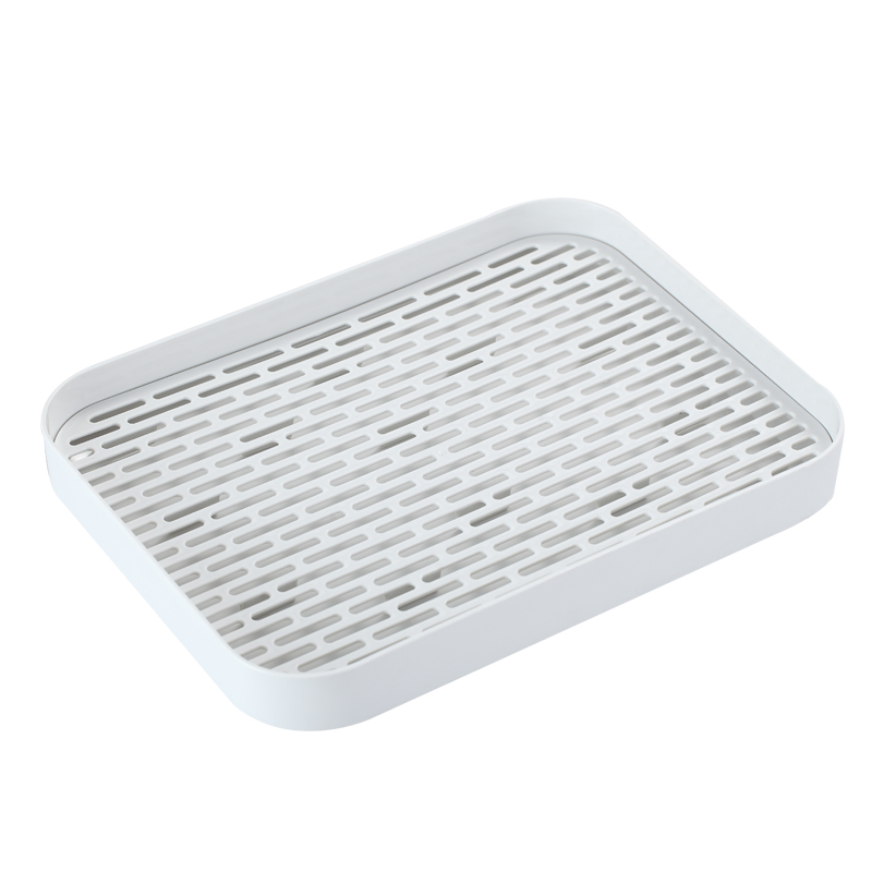 Tray for Bathroom & Kitchen Sink - Draining Board, Cup Drying Rack, Plastic Dish Drain Tray