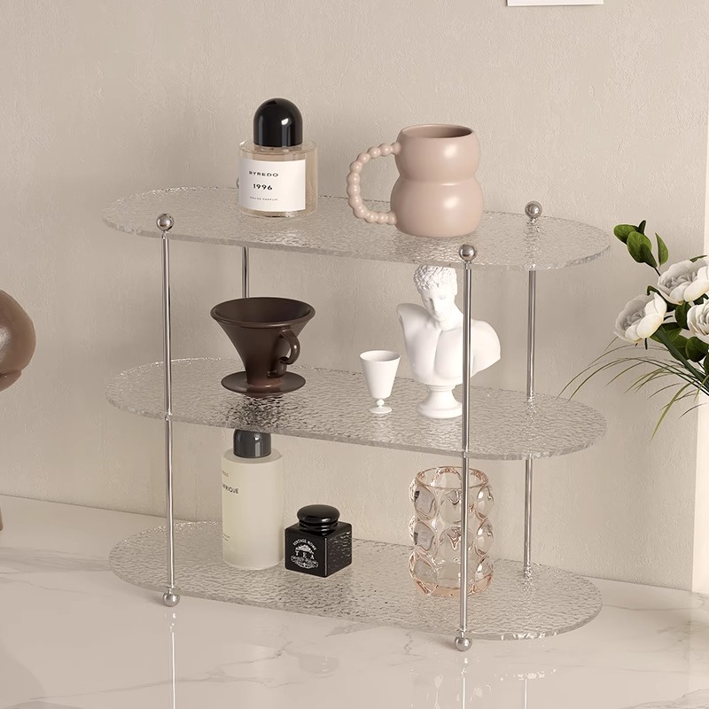 Makeup Organizer 2-Layer Cup Holder Display Rack Perfume Shelf