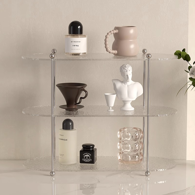 Makeup Organizer 2-Layer Cup Holder Display Rack Perfume Shelf