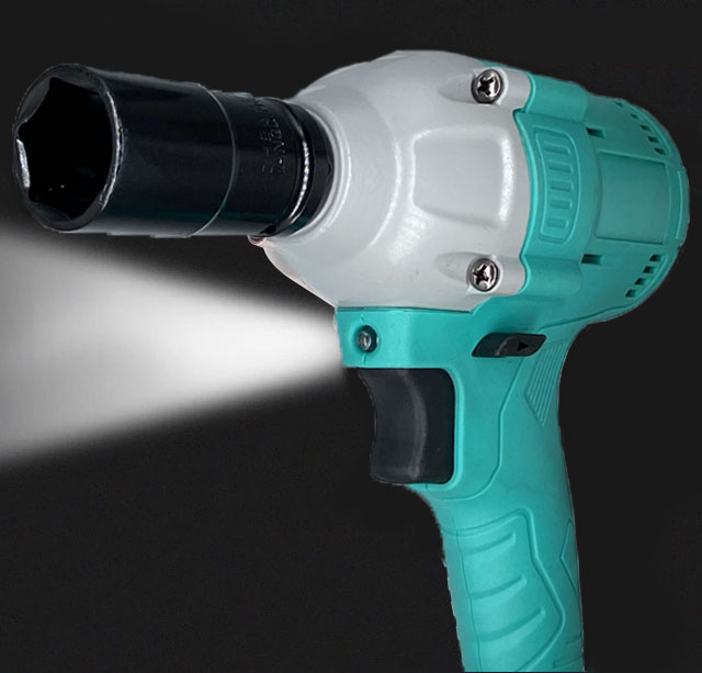 Large Battery Professional Electric Impact Wrench - Cordless Brushless High Torque 600N.m Motor