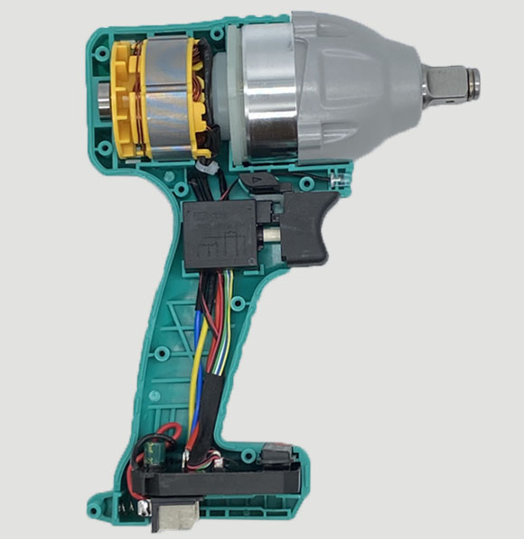 Large Battery Professional Electric Impact Wrench - Cordless Brushless High Torque 600N.m Motor
