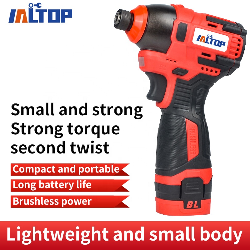 Brushless Lithium Battery Rechargeable Electric Screwdriver Include Battery & Charger & Carrying Plastic Box