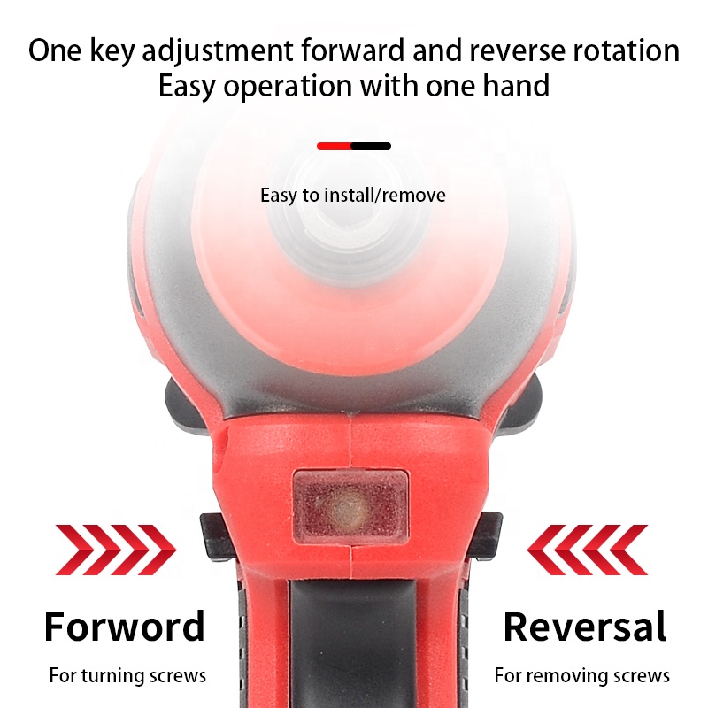 Brushless Lithium Battery Rechargeable Electric Screwdriver Include Battery & Charger & Carrying Plastic Box