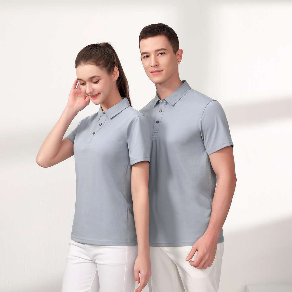 Men's Short Sleeve Quick-Dry Polo Shirt Male Summer Plain -Polo T-Shirt