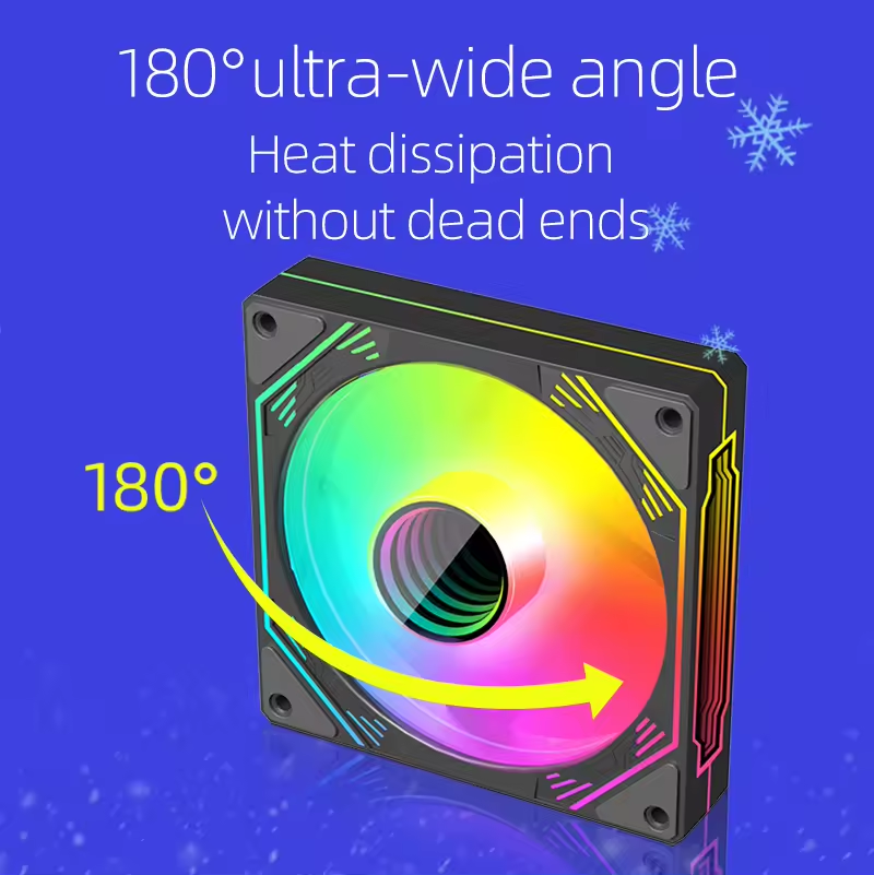 COOLMOON Infinity Mirror PWM 120MM Case Fan V12 High Quality Gaming PC ARGB Fan 5V 3PIN SYNC In Stock Computer Fan