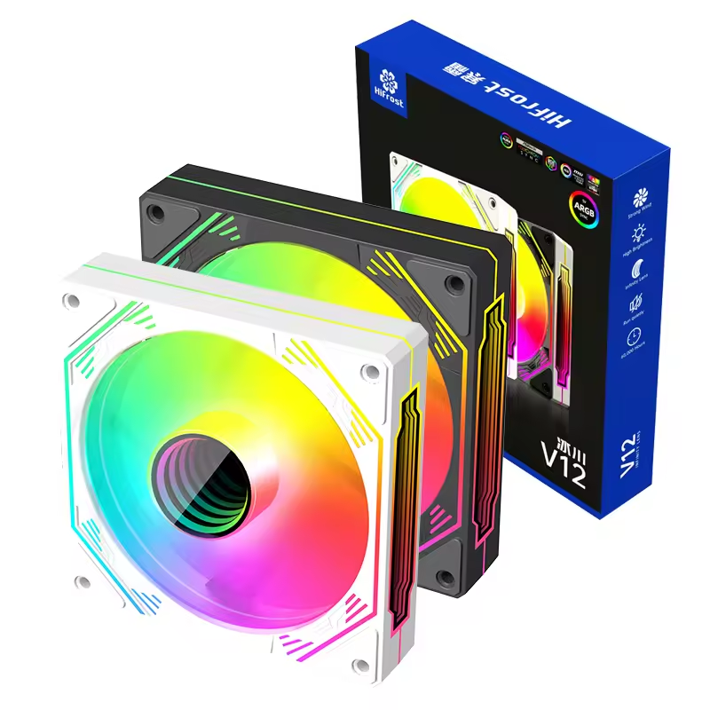 COOLMOON Infinity Mirror PWM 120MM Case Fan V12 High Quality Gaming PC ARGB Fan 5V 3PIN SYNC In Stock Computer Fan