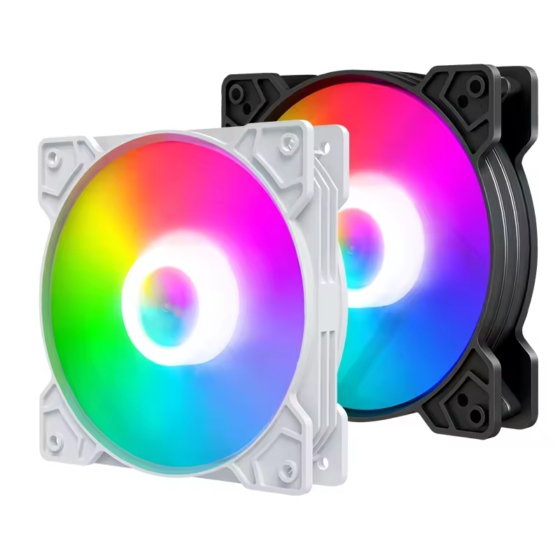 Case Fan 120mm Moon Shadow Computer Fan Radiator Fixed Color 4PIN to PSU Cooling Fan