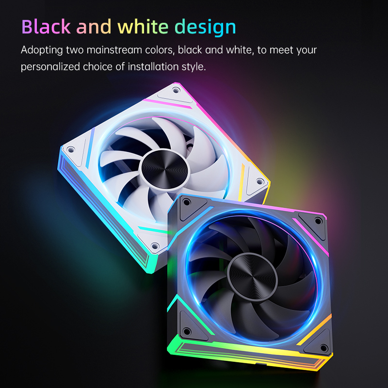 SNOWMAN Computer Fans Cooler 120mm Computer CPU Case Fan Silent Plastic Heatsink Materia