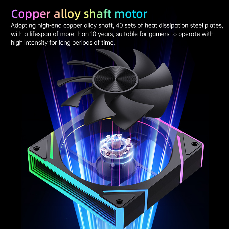 SNOWMAN Computer Fans Cooler 120mm Computer CPU Case Fan Silent Plastic Heatsink Materia