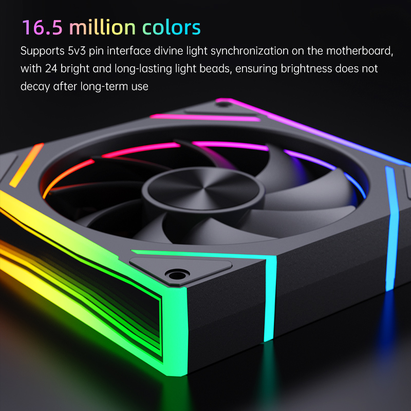 SNOWMAN Computer Fans Cooler 120mm Computer CPU Case Fan Silent Plastic Heatsink Materia