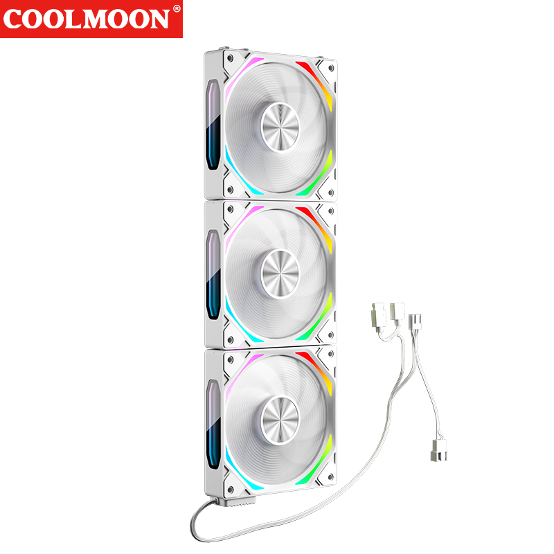 COOLMOON Gaming Computer Desktop Gaming PC Case Fan ARGB PWM 120mm Computer ARGB Fan