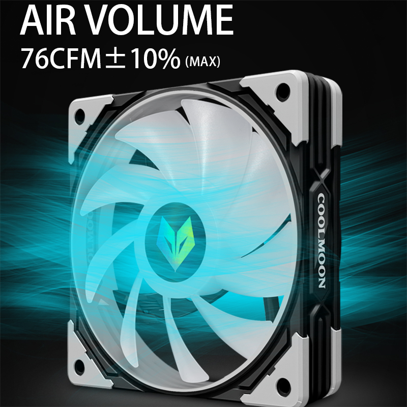 COOLMOON High Speed Computer 120mm Case Fan AS1 FDB Bearing Gaming PC Cooling Fan
