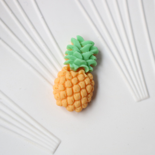 Win-top cheap price mat effect artificial fruit vegetable shape flat back resin cabochon for hair pin