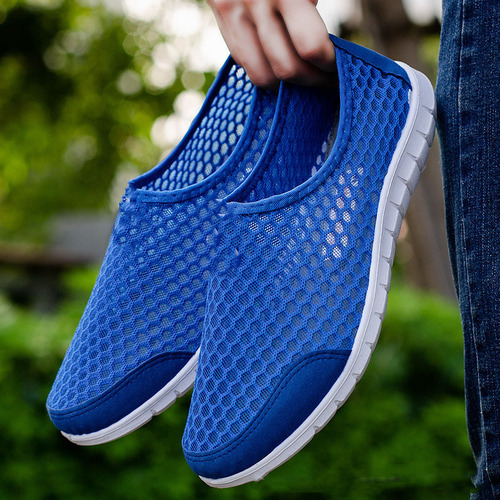 Mesh shoes Summer breathable hollow sandals Men's and women's same cloth shoes Leisure sports One foot pedal mesh sandal