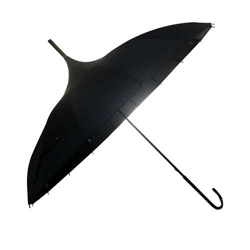 Princess Lace Pagoda Umbrellas For Straight Bar Semi Automatic Long Handle Hook Rain Gear Lady Sunshade umbrella  