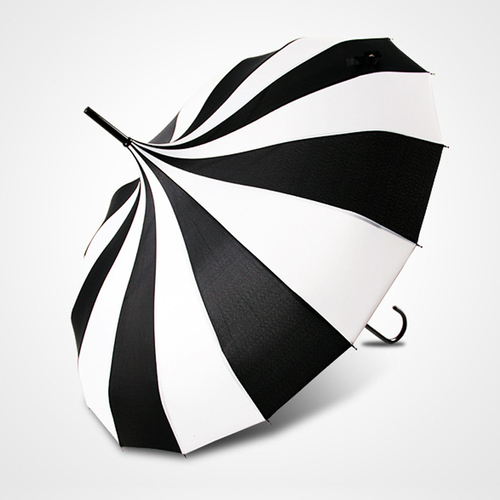 Princess Lace Pagoda Umbrellas For Straight Bar Semi Automatic Long Handle Hook Rain Gear Lady Sunshade umbrella  