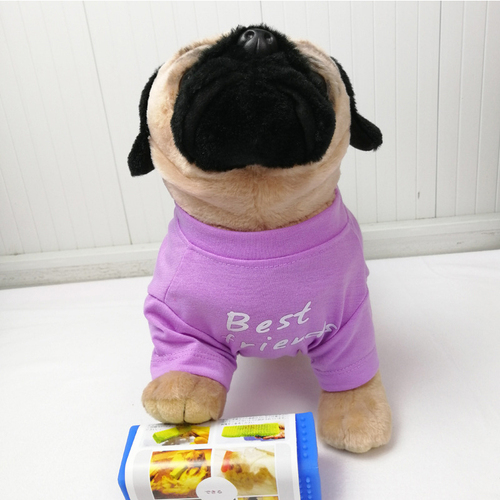 Pet Apparel Breathable Cotton Round Neck Pullover Dog Winter T Shirt with Charm