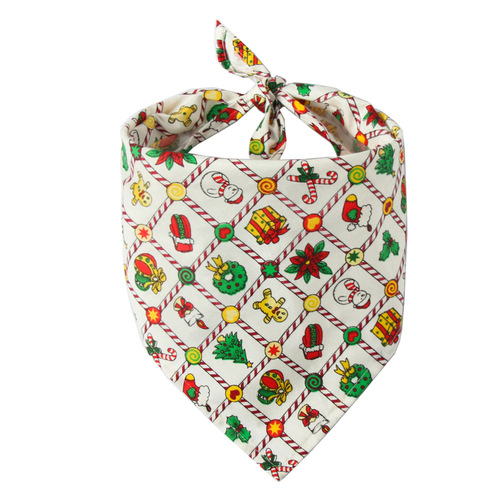   Solid Color Plaid Cotton Pet Scarf Dog Scarf Luxury Summer Easter Pet Bandana Dog Bandana for Dog Cat w